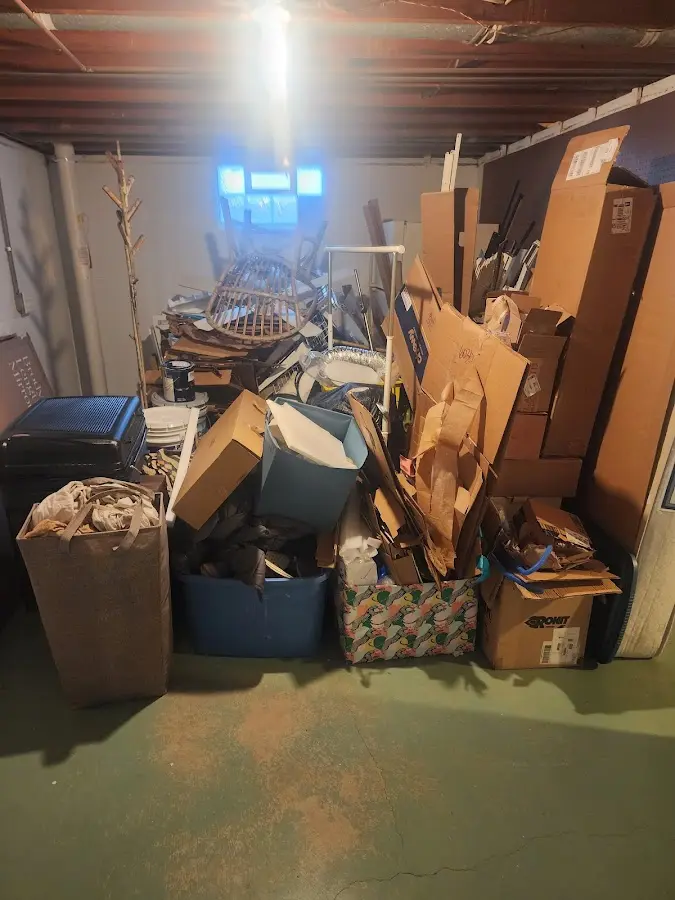 Roll-off dumpster container at job site for Concrete Dumpster Rental in Blanchard